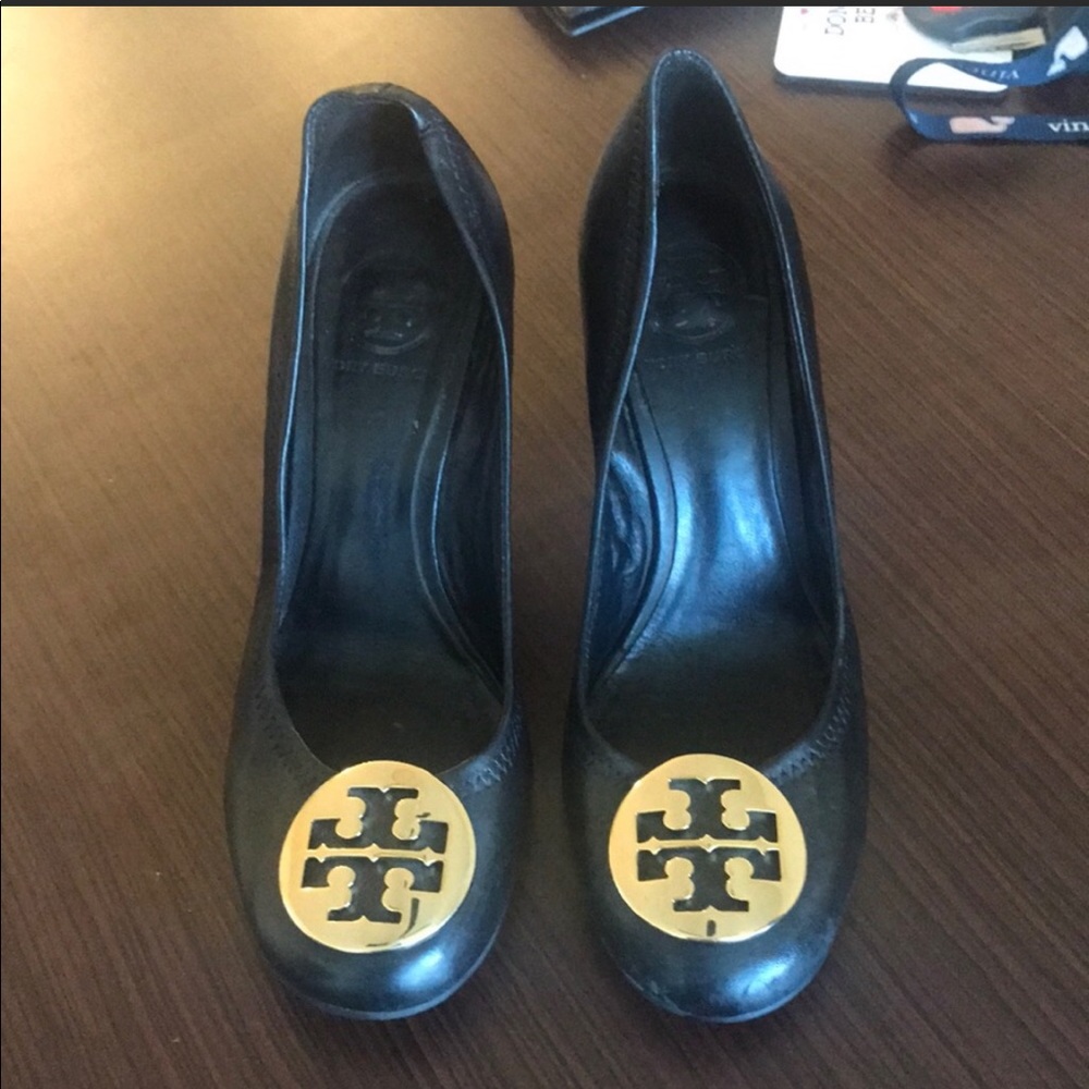 Tory Burch Black Wedges